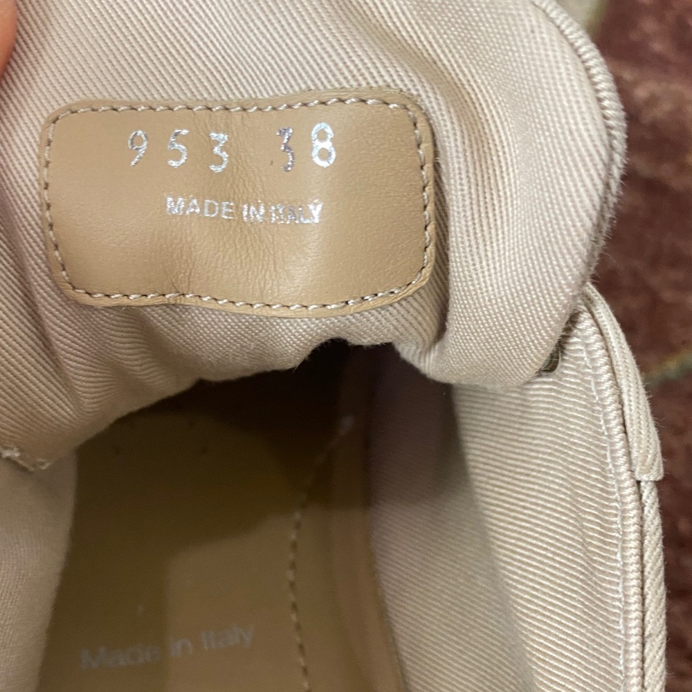 PRADA Natural Gabardine Espadrille Wedge Sneakers 38 - Picture 8 of 10